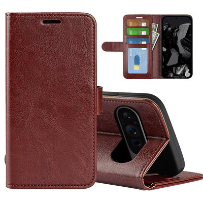 Google Pixel 9 Pro XL Hoesje - MobyDefend Wallet Book Case (Sluiting Achterkant) - Bruin