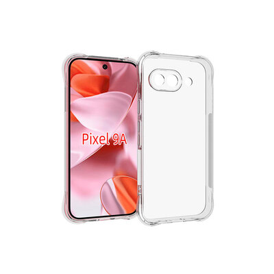 Google Pixel 9a Hoesje - MobyDefend Transparante Shockproof TPU Backcover - Verstevigde Hoeken - Volledig Doorzichtig