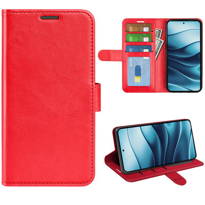 Xiaomi Redmi Note 14 4G Hoesje - MobyDefend Wallet Book Case (Sluiting Achterkant) - Rood