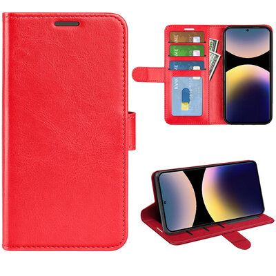 Xiaomi Redmi Note 14 Pro 4G Hoesje - MobyDefend Wallet Book Case (Sluiting Achterkant) - Rood