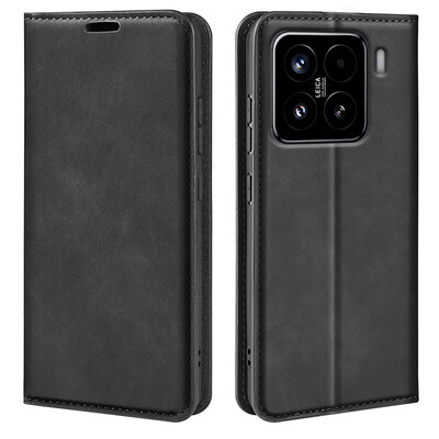 Xiaomi 15 Hoesje - MobyDefend Luxe Wallet Bookcase (Magnetische Sluiting) - Zwart