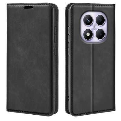 Xiaomi Redmi Note 14 Pro 4G Hoesje - MobyDefend Luxe Wallet Bookcase (Magnetische Sluiting) - Zwart