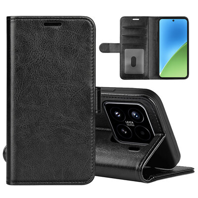 Xiaomi 15 Hoesje - MobyDefend Wallet Book Case (Sluiting Achterkant) - Zwart
