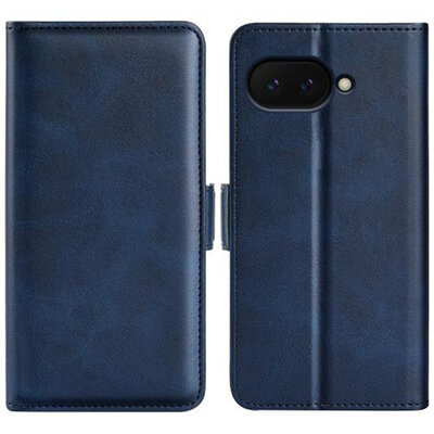 Google Pixel 9a Hoesje - MobyDefend Luxe Wallet Book Case (Sluiting Zijkant) - Blauw