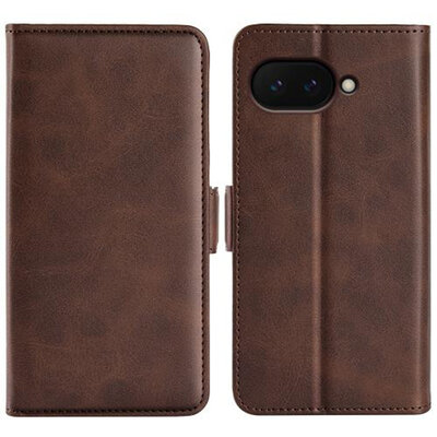 Google Pixel 9a Hoesje - MobyDefend Luxe Wallet Book Case (Sluiting Zijkant) - Bruin