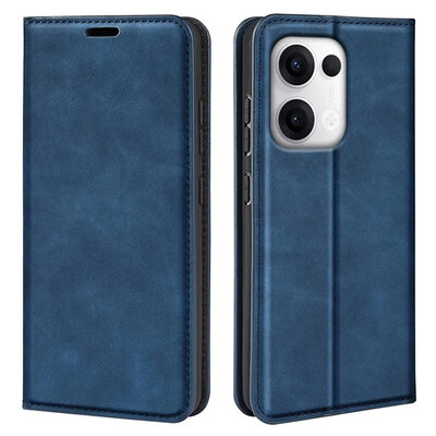 Oppo Reno13 Pro Hoesje - MobyDefend Luxe Wallet Bookcase (Magnetische Sluiting) - Blauw