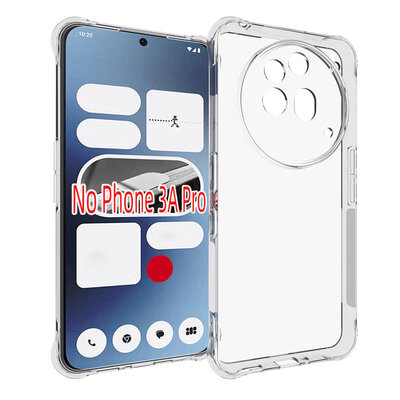 Nothing Phone (3a) Pro Hoesje - MobyDefend Transparante Shockproof TPU Backcover - Verstevigde Hoeken - Volledig Doorzichtig