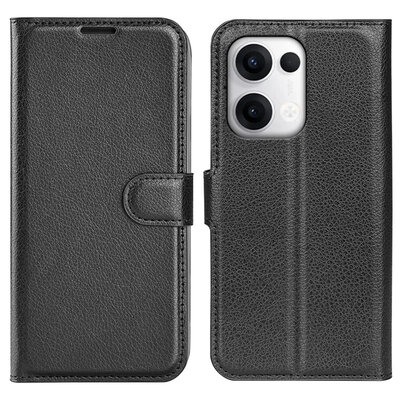 Oppo Reno13 Pro Hoesje - MobyDefend Kunstleren Wallet Book Case (Sluiting Voorkant) - Zwart