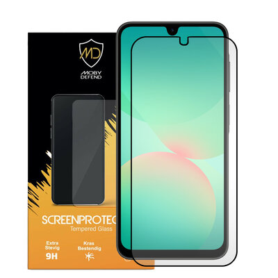 Samsung Galaxy A26 Screenprotector - MobyDefend Screensaver Met Zwarte Randen - Gehard Glas 