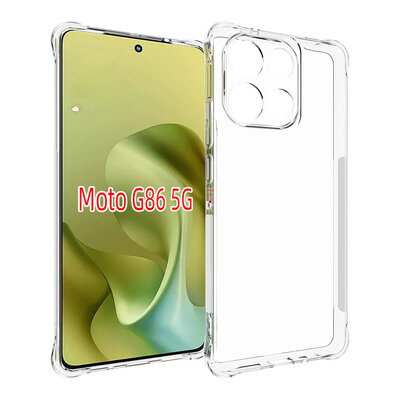 Motorola Moto G86 Hoesje - MobyDefend Transparante Shockproof TPU Backcover - Verstevigde Hoeken - Volledig Doorzichtig