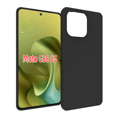 Motorola Moto G86 Hoesje - MobyDefend TPU Backcover - Mat Zwart