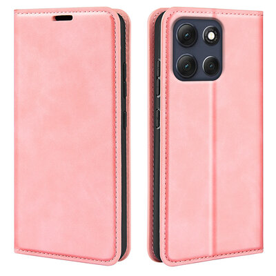Motorola Moto G86 Hoesje - MobyDefend Luxe Wallet Bookcase (Magnetische Sluiting) - Roze