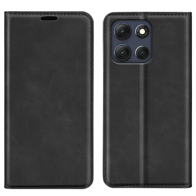 Motorola Moto G86 Hoesje - MobyDefend Luxe Wallet Bookcase (Magnetische Sluiting) - Zwart