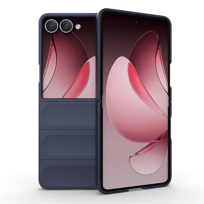 Samsung Galaxy Z Flip 7 Hoesje - MobyDefend TPU Gripcase - Blauw