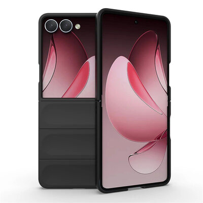 Samsung Galaxy Z Flip 7 Hoesje - MobyDefend TPU Gripcase - Zwart