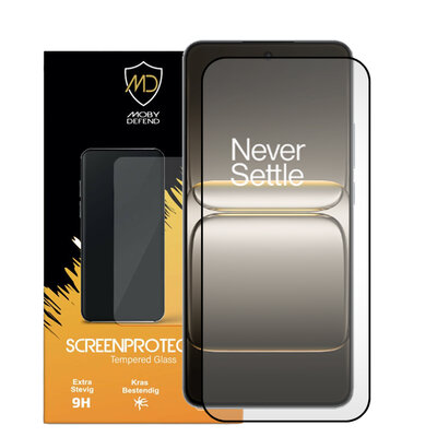 OnePlus Nord CE 5 Screenprotector - MobyDefend Screensaver Met Zwarte Randen - Gehard Glas 