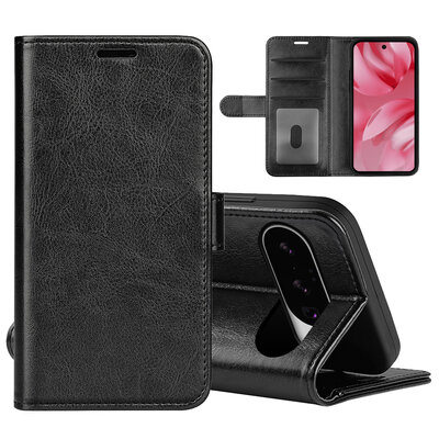 Google Pixel 10 / Google Pixel 10 Pro Hoesje - MobyDefend Wallet Book Case (Sluiting Achterkant) - Zwart