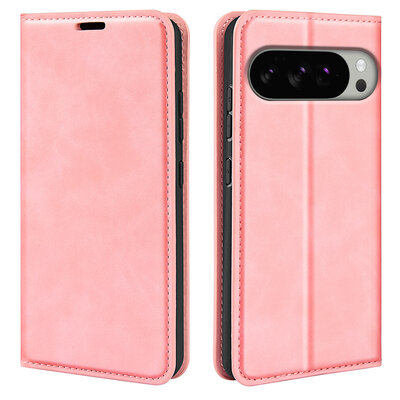 Google Pixel 10 Pro XL Hoesje - MobyDefend Luxe Wallet Bookcase (Magnetische Sluiting) - Roze