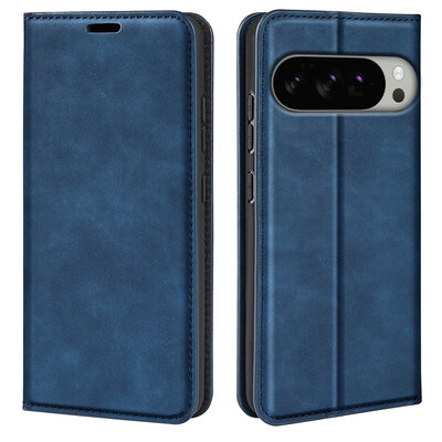 Google Pixel 10 Pro XL Hoesje - MobyDefend Luxe Wallet Bookcase (Magnetische Sluiting) - Blauw