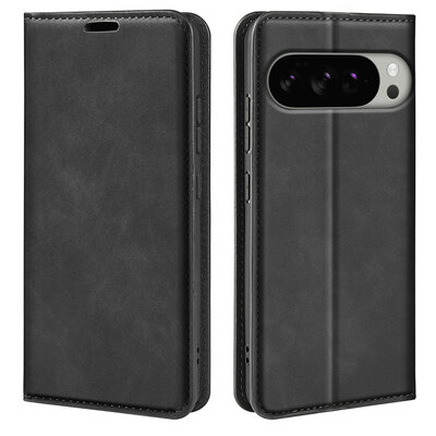 Google Pixel 10 Pro XL Hoesje - MobyDefend Luxe Wallet Bookcase (Magnetische Sluiting) - Zwart