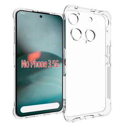 Nothing Phone (3) Hoesje - MobyDefend Transparante Shockproof TPU Backcover - Verstevigde Hoeken - Volledig Doorzichtig