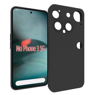 Nothing Phone (3) Hoesje - MobyDefend TPU Backcover - Mat Zwart