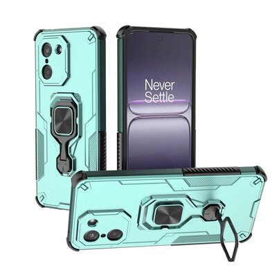 OnePlus Nord CE 5 Hoesje - MobyDefend Dubbelgelaagde Pantsercase Met Standaard - Turquoise