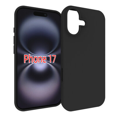 iPhone 17 Hoesje - MobyDefend TPU Backcover - Mat Zwart