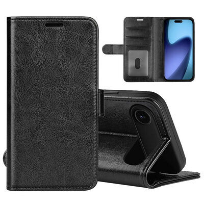 iPhone Air Hoesje - MobyDefend Wallet Book Case (Sluiting Achterkant) - Zwart