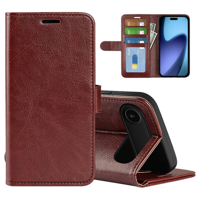 iPhone Air Hoesje - MobyDefend Wallet Book Case (Sluiting Achterkant) - Bruin