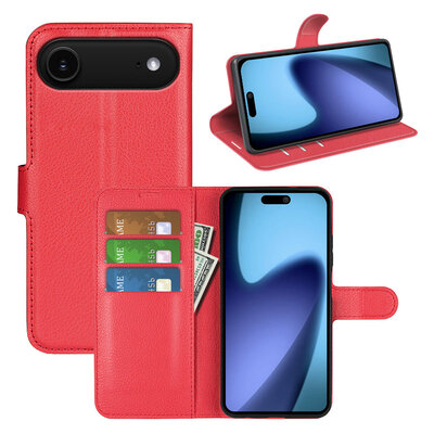 iPhone Air Hoesje - MobyDefend Kunstleren Wallet Book Case (Sluiting Voorkant) - Rood