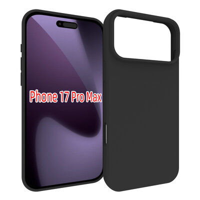 iPhone 17 Pro Max Hoesje - MobyDefend TPU Backcover - Mat Zwart