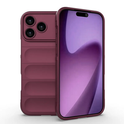 iPhone 17 Pro Max Hoesje - MobyDefend TPU Gripcase - Donkerpaars