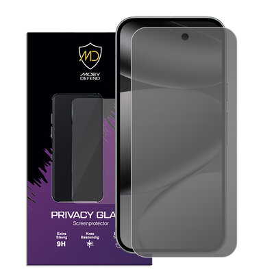 MobyDefend Google Pixel 10 Pro Screenprotector - HD Privacy Glass Screensaver