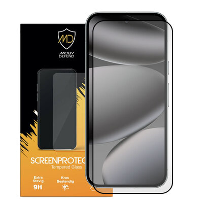 Google Pixel 10 Pro Screenprotector - MobyDefend Screensaver Met Zwarte Randen - Gehard Glas 