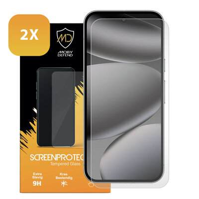 2-Pack Google Pixel 10 Pro Screenprotectors - MobyDefend Case-Friendly Screensavers - Gehard Glas