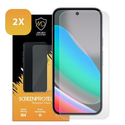 2-Pack Google Pixel 10 Screenprotectors - MobyDefend Case-Friendly Screensavers - Gehard Glas