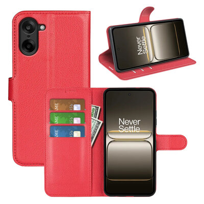 OnePlus Nord CE 5 Hoesje - MobyDefend Kunstleren Wallet Book Case (Sluiting Voorkant) - Rood