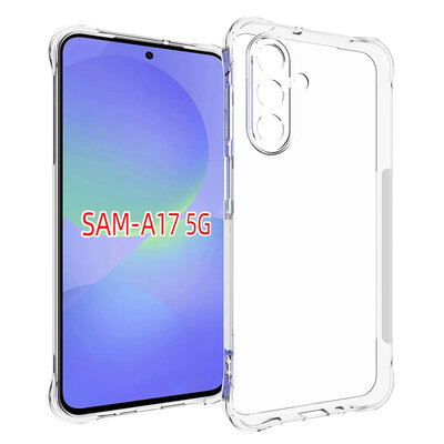Samsung Galaxy A17 Hoesje - MobyDefend Transparante Shockproof TPU Backcover - Verstevigde Hoeken - Volledig Doorzichtig