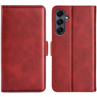 Samsung Galaxy A17 Hoesje - MobyDefend Luxe Wallet Book Case (Sluiting Zijkant) - Rood