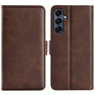Samsung Galaxy A17 Hoesje - MobyDefend Luxe Wallet Book Case (Sluiting Zijkant) - Bruin