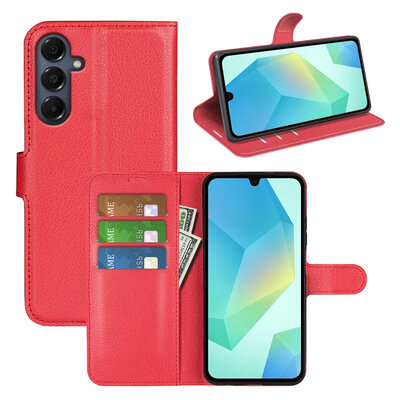 Samsung Galaxy A17 Hoesje - MobyDefend Kunstleren Wallet Book Case (Sluiting Voorkant) - Rood