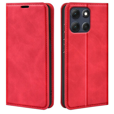 Motorola Moto G86 Power Hoesje - MobyDefend Luxe Wallet Bookcase (Magnetische Sluiting) - Rood