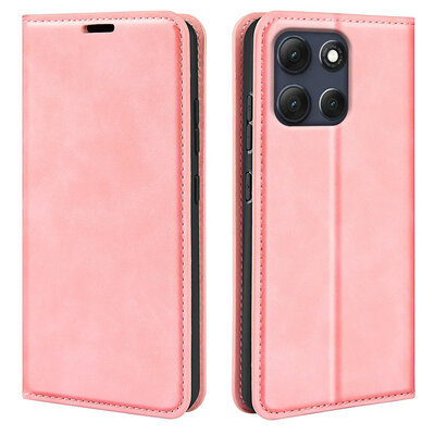 Motorola Moto G86 Power Hoesje - MobyDefend Luxe Wallet Bookcase (Magnetische Sluiting) - Roze
