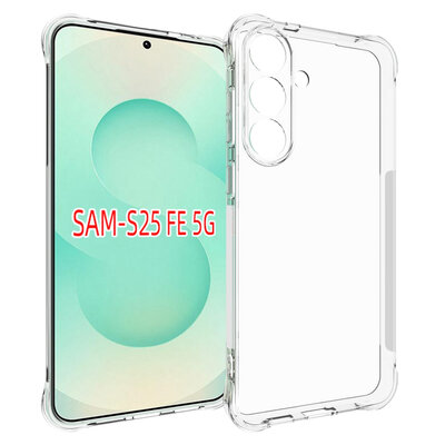 Samsung Galaxy S25 FE Hoesje - MobyDefend Transparante Shockproof TPU Backcover - Verstevigde Hoeken - Volledig Doorzichtig