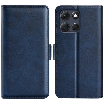 Motorola Moto G86 Power Hoesje - MobyDefend Luxe Wallet Book Case (Sluiting Zijkant) - Blauw