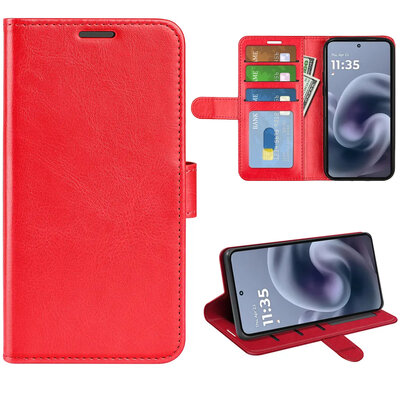 Motorola Moto G86 Power Hoesje - MobyDefend Wallet Book Case (Sluiting Achterkant) - Rood