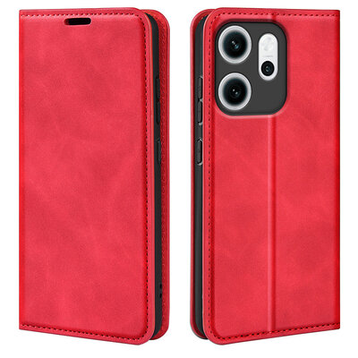 Oppo Reno14 F / Oppo Reno14 FS Hoesje - MobyDefend Luxe Wallet Bookcase (Magnetische Sluiting) - Rood
