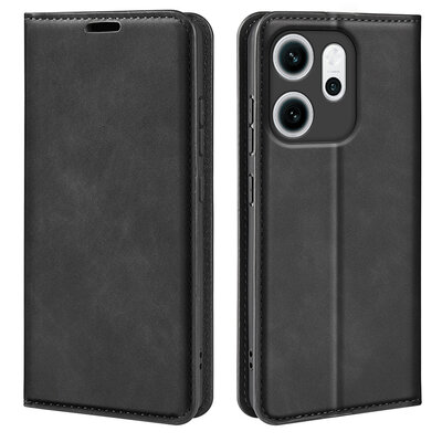 Oppo Reno14 F / Oppo Reno14 FS Hoesje - MobyDefend Luxe Wallet Bookcase (Magnetische Sluiting) - Zwart