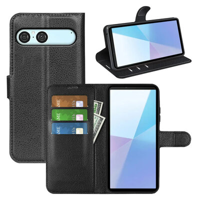 Sony Xperia 10 VII Hoesje - MobyDefend Kunstleren Wallet Book Case (Sluiting Voorkant) - Zwart